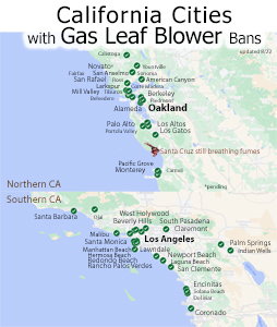 CA cities with leaf blower bans